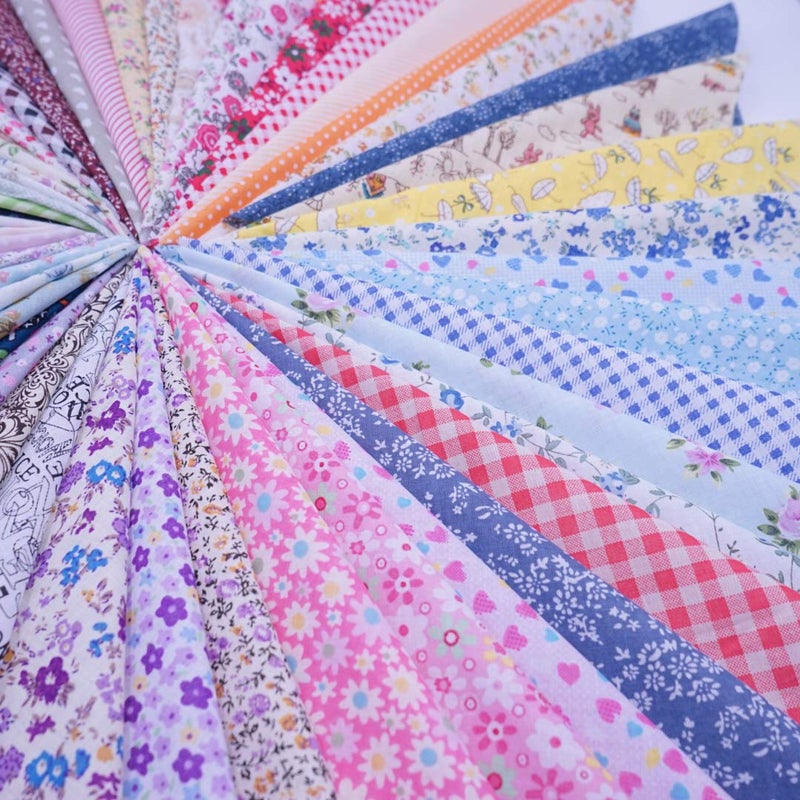 Phantomon 50pcs Cotton Fabric Craft Precut Square Patchwork Sheets for Quilting, Sewing, Scrapbooking, Simplicity Patterns (10Inch x 10Inch) - Image 2